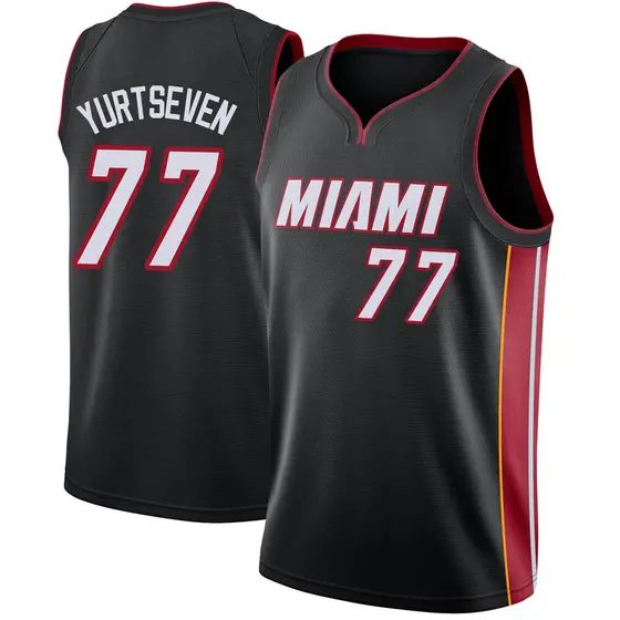 Men's Omer Yurtseven Miami Heat Nike Swingman Black Jersey - Icon Edition