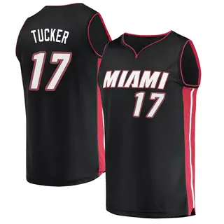 Men's P.J. Tucker Miami Heat Fanatics Branded Black Fast Break Jersey - Icon Edition