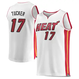 Men's P.J. Tucker Miami Heat Fanatics Branded White Fast Break Jersey - Association Edition