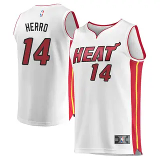 Men's Tyler Herro Miami Heat Fanatics Branded White Fast Break Jersey - Association Edition