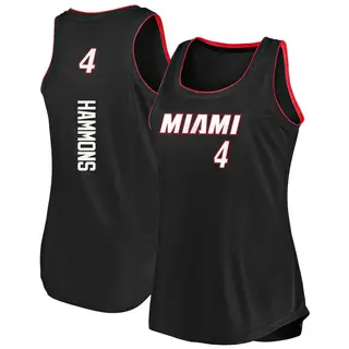 Women's A.J. Hammons Miami Heat Fanatics Branded Fast Break Black 2019/20 Tank Jersey - Icon Edition