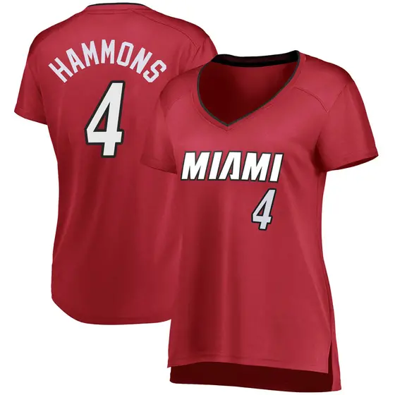 Women's A.J. Hammons Miami Heat Fanatics Branded Fast Break Wine Jersey - Statement Edition
