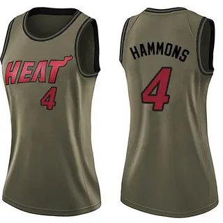 Women's A.J. Hammons Miami Heat Nike Swingman Green Salute to Service Jersey