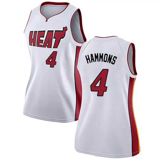 Women's A.J. Hammons Miami Heat Nike Swingman White Jersey - Association Edition