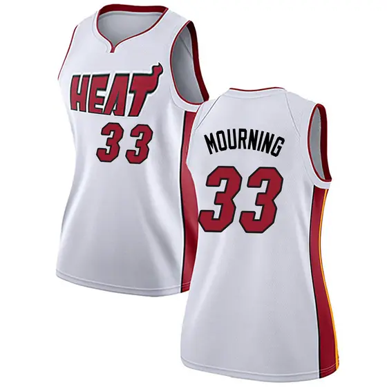 Women's Alonzo Mourning Miami Heat Nike Swingman White Jersey - Association Edition