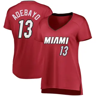 Women's Bam Adebayo Miami Heat Fanatics Branded Fast Break Wine Jersey - Statement Edition