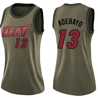 Women's Bam Adebayo Miami Heat Nike Swingman Green Salute to Service Jersey