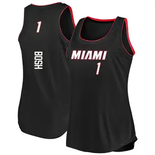 Women's Chris Bosh Miami Heat Fanatics Branded Fast Break Black 2019/20 Tank Jersey - Icon Edition