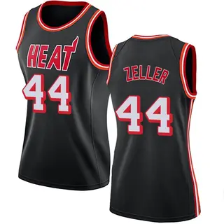 Women's Cody Zeller Miami Heat Nike Swingman Black Fashion Hardwood Classics Jersey