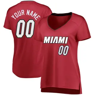 Women's Custom Miami Heat Fanatics Branded Fast Break Wine Jersey - Statement Edition