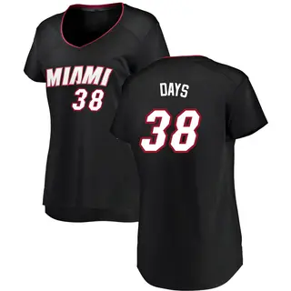 Women's Darius Days Miami Heat Fanatics Branded Fast Break Black Jersey - Icon Edition