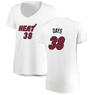Women's Darius Days Miami Heat Fanatics Branded Fast Break White Jersey - Association Edition
