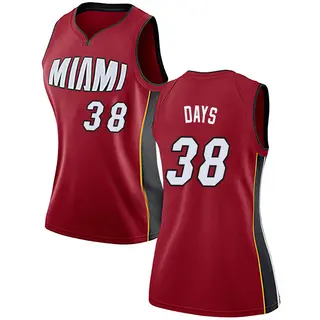 Women's Darius Days Miami Heat Nike Swingman Red Jersey - Statement Edition