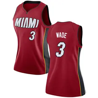 Women's Dwyane Wade Miami Heat Nike Swingman Red Jersey - Statement Edition