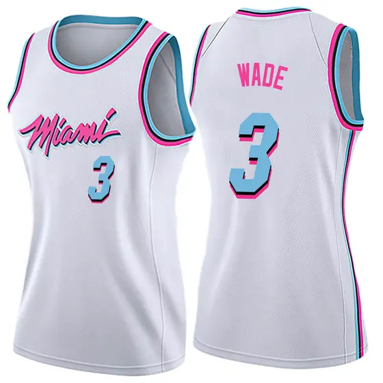 Women's Dwyane Wade Miami Heat Nike Swingman White Jersey - City Edition