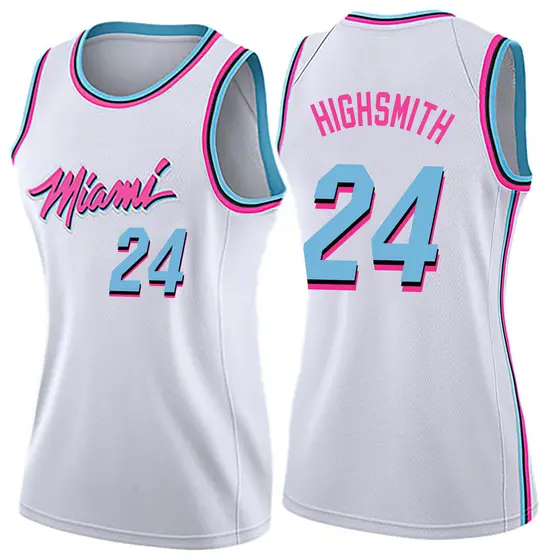 Women's Haywood Highsmith Miami Heat Nike Swingman White Jersey - City Edition