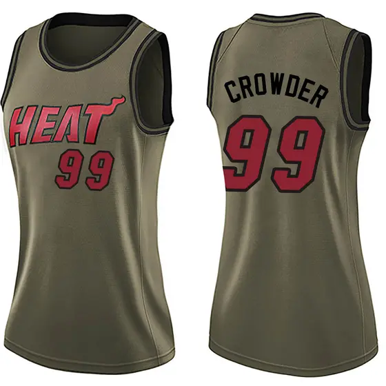 Women's Jae Crowder Miami Heat Nike Swingman Green Salute ...
