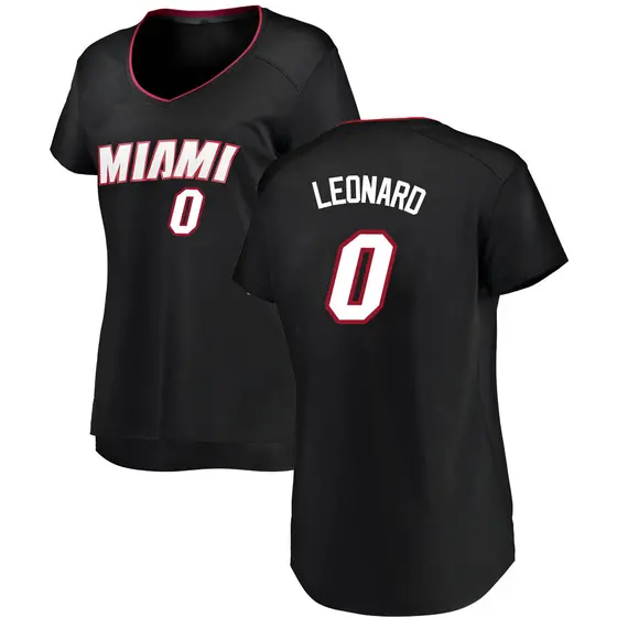 Women's Meyers Leonard Miami Heat Fanatics Branded Swingman Black Fast Break Jersey - Icon Edition