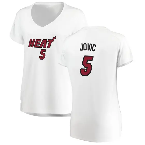 Women's Nikola Jovic Miami Heat Fanatics Branded Fast Break White Jersey - Association Edition