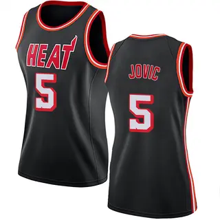 Women's Nikola Jovic Miami Heat Nike Swingman Black Fashion Hardwood Classics Jersey