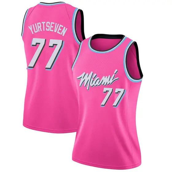 Women's Omer Yurtseven Miami Heat Nike Swingman Pink 2018/19 Jersey - Earned Edition