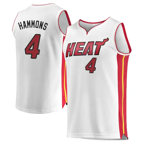 Youth A.J. Hammons Miami Heat Fanatics Branded White Fast Break Jersey - Association Edition