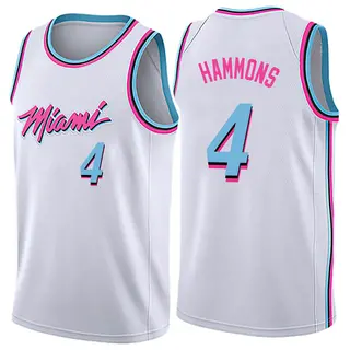Youth A.J. Hammons Miami Heat Nike Swingman White Jersey - City Edition