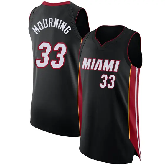 Youth Alonzo Mourning Miami Heat Nike Authentic Black Jersey - Icon Edition