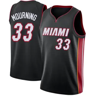 Youth Alonzo Mourning Miami Heat Nike Swingman Black Jersey - Icon Edition