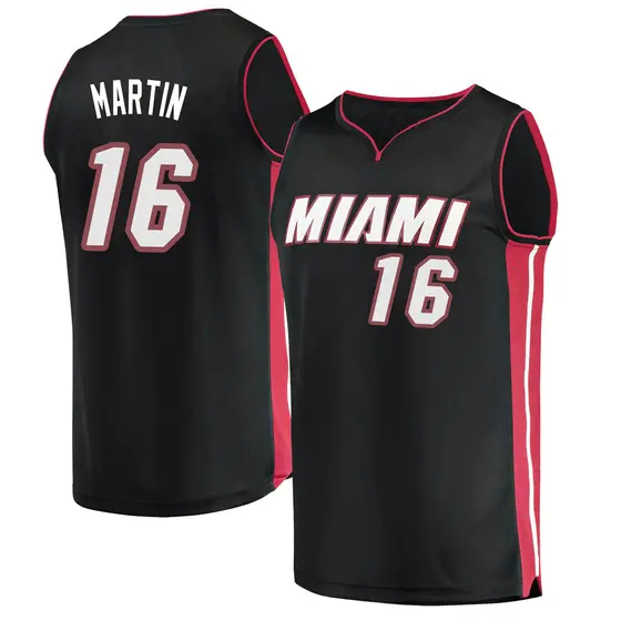 Youth Caleb Martin Miami Heat Fanatics Branded Black Fast Break Jersey - Icon Edition