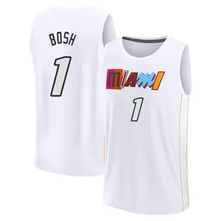 Youth Chris Bosh Miami Heat Fanatics Branded Fast Break White 2022/23 City Edition Jersey