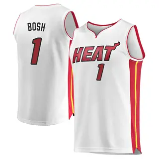Youth Chris Bosh Miami Heat Fanatics Branded White Fast Break Jersey - Association Edition