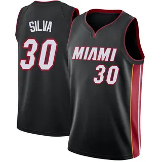 Youth Chris Silva Miami Heat Nike Swingman Black Jersey - Icon Edition