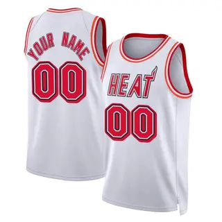 Youth Custom Miami Heat Nike Swingman White Classic Edition 2022/23 Jersey