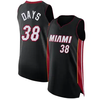 Youth Darius Days Miami Heat Nike Authentic Black Jersey - Icon Edition