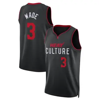 Youth Dwyane Wade Miami Heat Nike Swingman Black 2023/24 City Edition Jersey