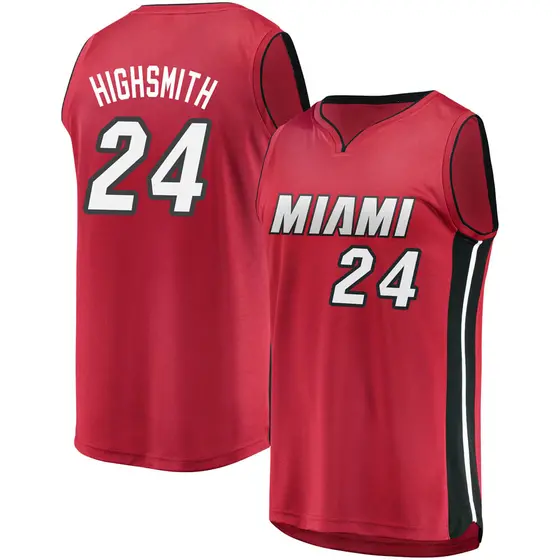 Youth Haywood Highsmith Miami Heat Fanatics Branded Red Fast Break Jersey - Statement Edition