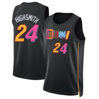 Youth Haywood Highsmith Miami Heat Nike Swingman Black 2021/22 City Edition Jersey