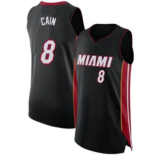 Youth Jamal Cain Miami Heat Nike Authentic Black Jersey - Icon Edition