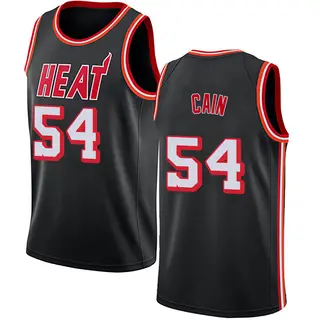 Youth Jamal Cain Miami Heat Nike Swingman Black Fashion Hardwood Classics Jersey