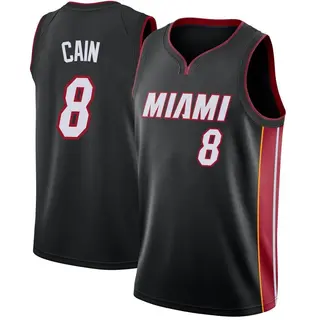 Youth Jamal Cain Miami Heat Nike Swingman Black Jersey - Icon Edition
