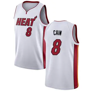 Youth Jamal Cain Miami Heat Nike Swingman White Jersey - Association Edition