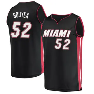 Youth Jamaree Bouyea Miami Heat Fanatics Branded Fast Break Black Jersey - Icon Edition