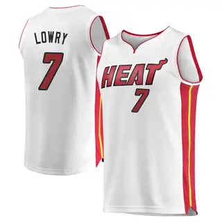 Youth Kyle Lowry Miami Heat Fanatics Branded White Fast Break Jersey - Association Edition