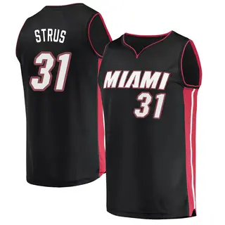 Youth Max Strus Miami Heat Fanatics Branded Black Fast Break Jersey - Icon Edition