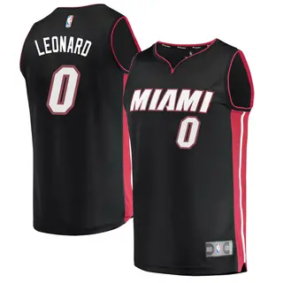 Youth Meyers Leonard Miami Heat Fanatics Branded Black Fast Break Jersey - Icon Edition