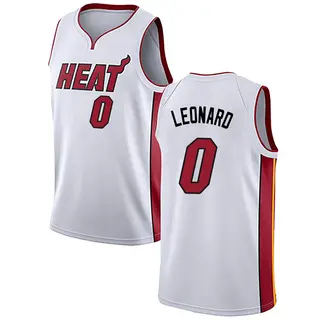 Youth Meyers Leonard Miami Heat Nike Swingman White Jersey - Association Edition