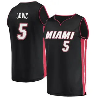 Youth Nikola Jovic Miami Heat Fanatics Branded Fast Break Black Jersey - Icon Edition