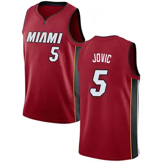 Youth Nikola Jovic Miami Heat Nike Swingman Red Jersey - Statement Edition