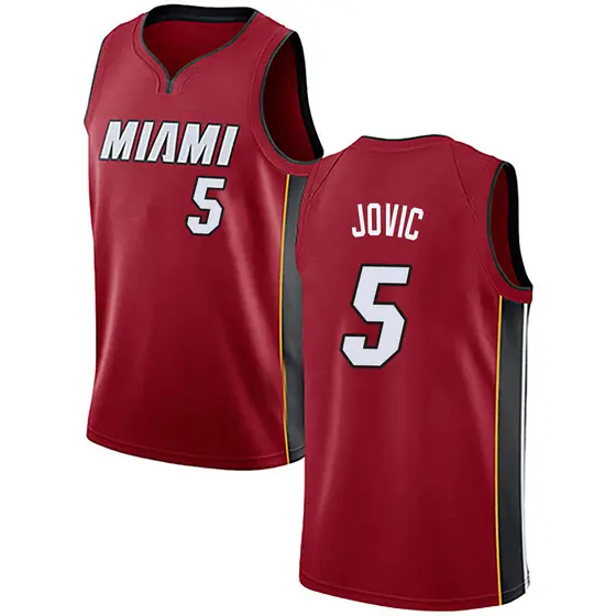 Youth Nikola Jovic Miami Heat Nike Swingman Red Jersey - Statement Edition